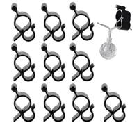 WUSJCOF Piping Strip Hooks, Pack of 10, S Shaped Camping Hooks for Piping Rail, Caravan Accessories, Awning Hooks for Fairy Lights, Motorhome, Indoor and Outdoor Decoration