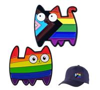 WUSJCOF Pride Pins Enamel Pin Badge Clothing Backpack LGBTQ Accessories Rainbow Friends Accessories Cat Pins Pride Month Gift Idea (Rainbow)