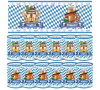 WUSJCOF Set of 12 Oktoberfest Decorative Lanterns Bavarian Table Decoration for Oktoberfest Party Set Bavaria Decoration with O'zapft is Motif