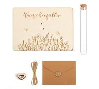 WUSJCOF Wooden Money Gift, Funny Money Gift with Envelopes, Flowers Money Gift Packaging, Gift Set, Money Gifts for Birthday, Wedding, Youth Initiation, Travel