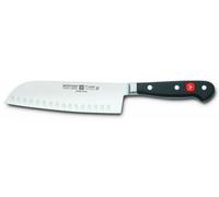 WUSTHOF 4.00229E+12 4188-7 Classic Hollow Edge Santoku Knife 7, Stainless_Steel, Black