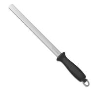 Wusthof Diamond Knife Sharpener 25.4 cm/10 inch Steel Length, Black, Durable Carbon Steel Construction Coated in Microcrystalline Diamond, Rockwell Hardness 58°, DN930