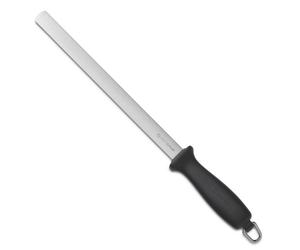 Wusthof Diamond Knife Sharpener 25.4 cm/10 inch Steel Length, Black, Durable Carbon Steel Construction Coated in Microcrystalline Diamond, Rockwell Hardness 58°, DN930
