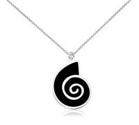 WUSUANED Ammonite Swirl Necklace Ammonite Fossil Jewelry Natural Ammonite Gift Marine Mollusks Gift, Stainless Steel, No Gemstone