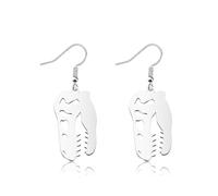 WUSUANED Dinosaur Fossil Earrings Animal Skull Jewelry Dinosaur Fan Gift Dinosaur Fossil Lover Gift, Stainless Steel, No Gemstone