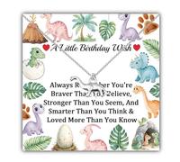 WUSUANED Dinosaur Meme Necklace Animal Jewelry Dinosaurs Birthday Gift Dino Gifts, L, Copper, No Gemstone