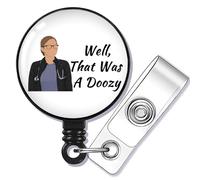 WUSUANED Emergency Physician Badge Reel Dr Melissa Gift Well that was a Doozy Gift PTMC Badge Holder (Well Doozy BR)