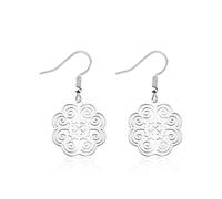 WUSUANED Ethnic Knot Earrings Hmonb Smybol Jewerly Hmoob Miao Gift Tribal Gift, Stainless Steel, No Gemstone