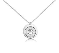 WUSUANED First Holy Communion Necklace Christian Pride Jewelry Savior Jesus Gift Religion Baptism Gift, L, Stainless Steel, No Gemstone
