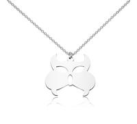 WUSUANED Funny Cartoon Mad Necklace Cartoon Inspired Jewelry Inspector Character Lover Gift Cartoon Villain Gift For Fans, Stainless Steel, No Gemstone
