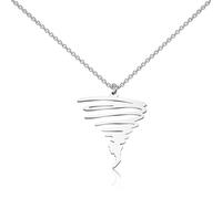 WUSUANED Funny Hurricane Necklace Storm Tornado Chaser Jewelry Hurricane Gift Meteorology Gift, Stainless Steel, No Gemstone