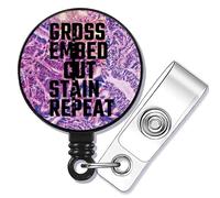 WUSUANED Histologist Badge Reel Histopathology Gift Histology Technician Badge Clip Histotech Histology Gifts Histology Tech Week Gift (Gross Embed Out BR)