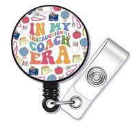 WUSUANED Instructional Coach Badge Reel Instructional Assistant Gift in My Instructionals Coachs Era Gift Academic Coachs Badge Holder (Coach Era BR)