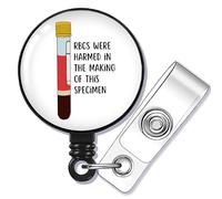 WUSUANED Lab Technician Badge Reel Medical Assistant Gift Lab Week Gift Med Tech Badge Clip (Blood Sample BR)