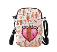 WUSUANED Marcus The Worm Crossbody Bag Funny Meme Gift Worm Character Lover Gift Hello Robert Bag, Marcus the Worm Bag, 22cm x 16cm x 2cm