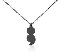 WUSUANED Mental Health Awareness Necklace Semicolon Motivational Pendant Necklace Project Semicolon Jewelry, Stainless Steel, 0