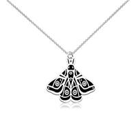 WUSUANED Moon Moth Necklace Moths Insect Jewelry Luna Moth Gift Insect Lover Gift Moth Butterfly Gift, Stainless Steel, No Gemstone