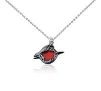 WUSUANED Mystic Sylus Dark Red Necklace Otome Game Jewelry Love Game Inspired Gift For Gaming Fans, L, Stainless Steel, No Gemstone