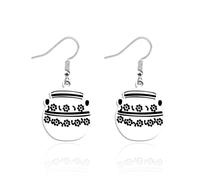 WUSUANED Olla De Barro Earrings Mexican Pottery Jewelry Ollas Con Tapa Gift Mexican Clay Bean Pot Earring, Stainless Steel, No Gemstone