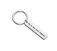 WUSUANED On to The Next Chapter Keychain Retirement Gift Graduation Gift Divorce Gift (Next Chapter Keychain)