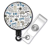 WUSUANED Optometrist Badge Reel Optometry Optician Gift Eye Doctor Badge Holder Ophthalmologist Gifts (One Or Two BR)