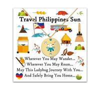 WUSUANED Philippines Sun Necklace Philippines Star Jewelry Travel Philippines Gift Filipino Pride Gift For Traveller, L, Stainless Steel, No Gemstone