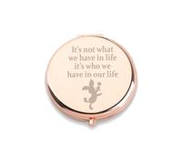 WUSUANED Piglet Pocket Mirror Friendship Makeup Mirror It’s Not What We Have in Life It’s Who We Have in Our Life Jewelry Piglet Fans Gifts Cartoon Friendship Gift (Piglet Mirror)