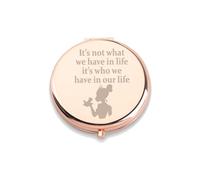 WUSUANED Princess Frog Makeup Mirror It’s Not What We Have in Life It’s Who We Have in Our Life Jewelry Princess Frog Inspired Gift