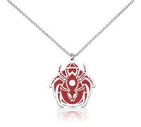 WUSUANED Red Moon Spider Necklace Game Inspired Necklace Game Character Jewelry Spider Lover Gift Spooky Spider Gift For Fans, L, Stainless Steel, No Gemstone