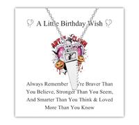 WUSUANED Scary Chainsaw Necklace Horrible Movie Jewelry Clown Killer Birthday Gift Horror Joker Gift For Fans, Metal, No Gemstone