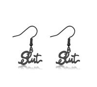 WUSUANED Smut Necklace Slutty Wife Jewelry Spicy Lovers Gift Hotwife Gifts Naughty Valentine Gift Swear Words Gifts, L, Stainless Steel, No Gemstone