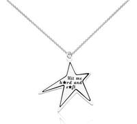 WUSUANED Star Lyrics Necklace Music Inspired Jewelry Singer Fan Gift Song Album Gift, L, Stainless Steel, No Gemstone