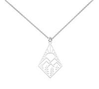 WUSUANED Sun Mountain Necklace Nature Jewelry Mountain And Tree Gift Hiking Adventure Gifts, L, Stainless Steel, No Gemstone