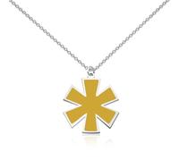 WUSUANED Thunder Game Symbol Necklace Comic Inspired Jewelry Games Character Lover Gift Movie Fan Gift, L, Stainless Steel, No Gemstone