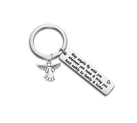 WUSUANED Traveller Keychain Gift May Angels Fly with You Wherever You Roam Bring You Back Safely to Family and Home (Angels Fly with You Keychain)