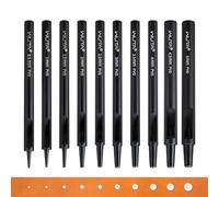 WUTA 10 Pcs Professional Leather Hole Punch Set, Titanium Plated Carbon Steel Punch & Die Kit for Belts, Watch Bands, Fabric, Leathercraft(0.5-5mm)
