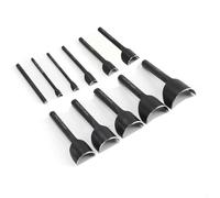 WUTA 11 Piece Half-Round Leather Punch Set, Carbon Steel Semicircular Punch Tool for Belts, Wallets & Watch Straps(10-50mm)
