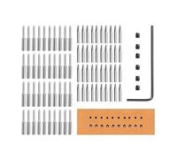 WUTA 3rd-Gen Professional Leather Punch Tools,Removable Lacing Stitching Chisel Round Hole Kit for Leather Craft(40xChisel head+40xPunch head)