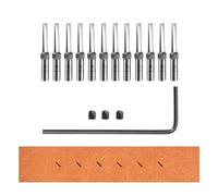 WUTA 3rd Gen Removable Lacing Stitching Chisel Round Hole Kit for Leather Craft, DIY Belts, Bags, Wallets & Saddlery(12 x Hexagon head 1.8,Not Handle)