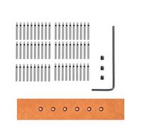 WUTA 3rd Gen Removable Lacing Stitching Chisel Round Hole Kit for Leather Craft, DIY Belts, Bags, Wallets & Saddlery(60 x Side Punch head,Not Handle)