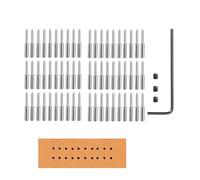 WUTA 3rd Gen Removable Lacing Stitching Chisel Round Hole Kit for Leather Craft, DIY Belts, Bags, Wallets & Saddlery(60xChisel head,Not Handle)
