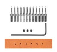 WUTA 3rd Gen Removable Lacing Stitching Chisel Round Hole Kit for Leather Craft, DIY Belts, Bags, Wallets & Saddlery(Diamond head)