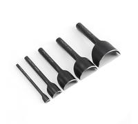 WUTA 5 Piece Half-Round Leather Punch Set, Carbon Steel Semicircular Punch Tool for Belts, Wallets & Watch Straps(10+20+30+40+50mm)