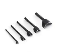 WUTA 5 Piece Half-Round Leather Punch Set, Carbon Steel Semicircular Punch Tool for Belts, Wallets & Watch Straps(10+15+20+25+40mm)