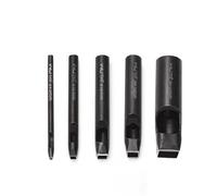 WUTA 5-Piece Square Hollow Punch Set, Steel Square Hole Punch Tool for Leather Craft Belts Watch Straps Rubber Paper Fabric(2 * 2+5 * 5+8 * 8+12 * 12+20 * 20mm)