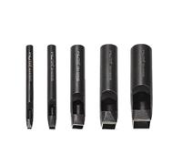 WUTA 5-Piece Square Hollow Punch Set, Steel Square Hole Punch Tool for Leather Craft Belts Watch Straps Rubber Paper Fabric(4 * 4+6 * 6+10 * 10+15 * 15+25 * 25mm)