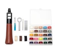 WUTA Advanced Hand-Stitcher Pro, 25-Color Premium Waxed Thread Set, Heavy-Duty Repair Tool for Leather, Canvas, Denim & Gear,Professional Craft & Restoration Kit（0.55 mm）