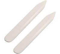 WUTA Bone Folder Tool for Leather & Bookbinding，2 Pcs Ox Bone Burnishers, Paper Scorer and Creaser for DIY Crafting Projects(A）
