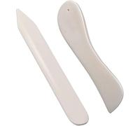 WUTA Bone Folder Tool for Leather & Bookbinding，2 Pcs Ox Bone Burnishers, Paper Scorer and Creaser for DIY Crafting Projects B）