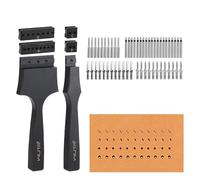 WUTA Interchangeable Leather Punch Set, Multi-Function Stitching Chisel with Replaceable Heads for Leather Craft DIY(4+5mm)